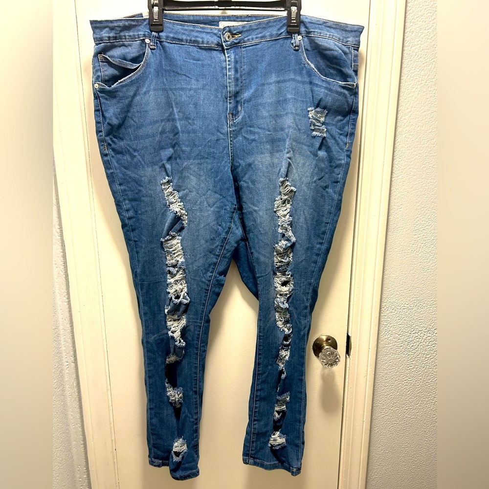 High-rise Ripped Skinny Jeans